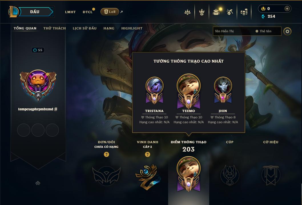 Acc Liên Minh Huyền Thoại/Đấu Trường Chân lý mã số 9268