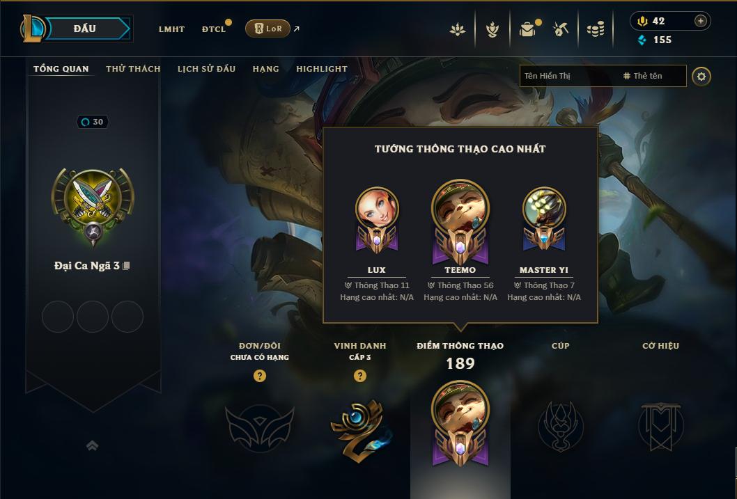 Acc Liên Minh Huyền Thoại/Đấu Trường Chân lý mã số 9271