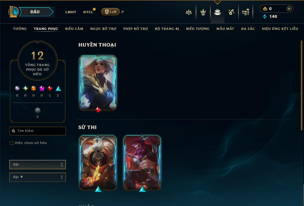 Acc Liên Minh Huyền Thoại/Đấu Trường Chân lý mã số 9274