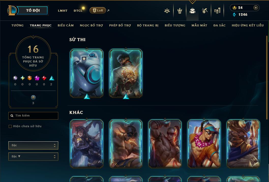 Acc Liên Minh Huyền Thoại/Đấu Trường Chân lý mã số 9281