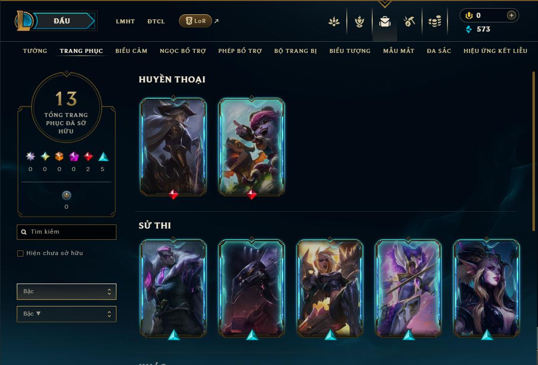 Acc Liên Minh Huyền Thoại/Đấu Trường Chân lý mã số 9283