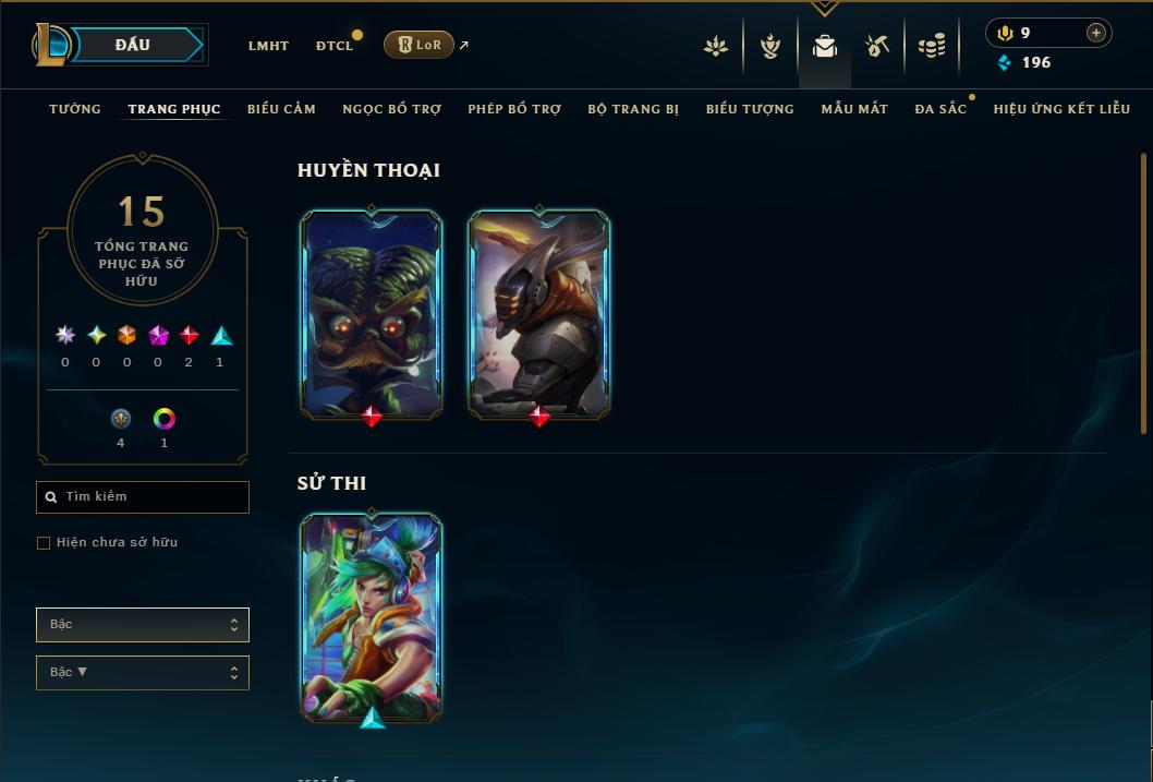 Acc Liên Minh Huyền Thoại/Đấu Trường Chân lý mã số 9298