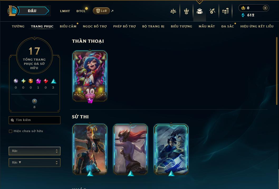 Acc Liên Minh Huyền Thoại/Đấu Trường Chân lý mã số 9299