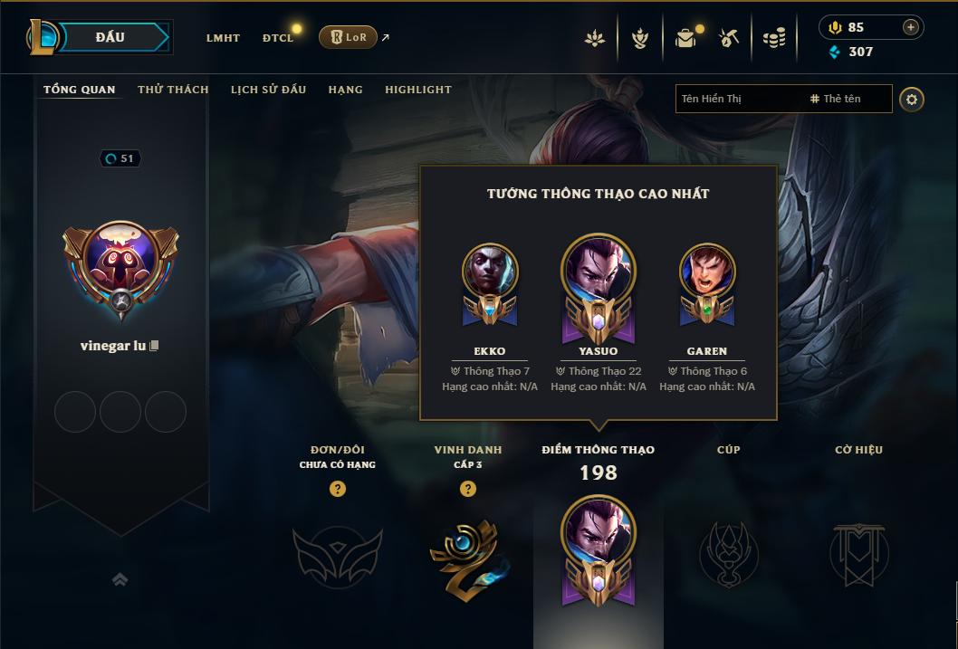 Acc Liên Minh Huyền Thoại/Đấu Trường Chân lý mã số 9301