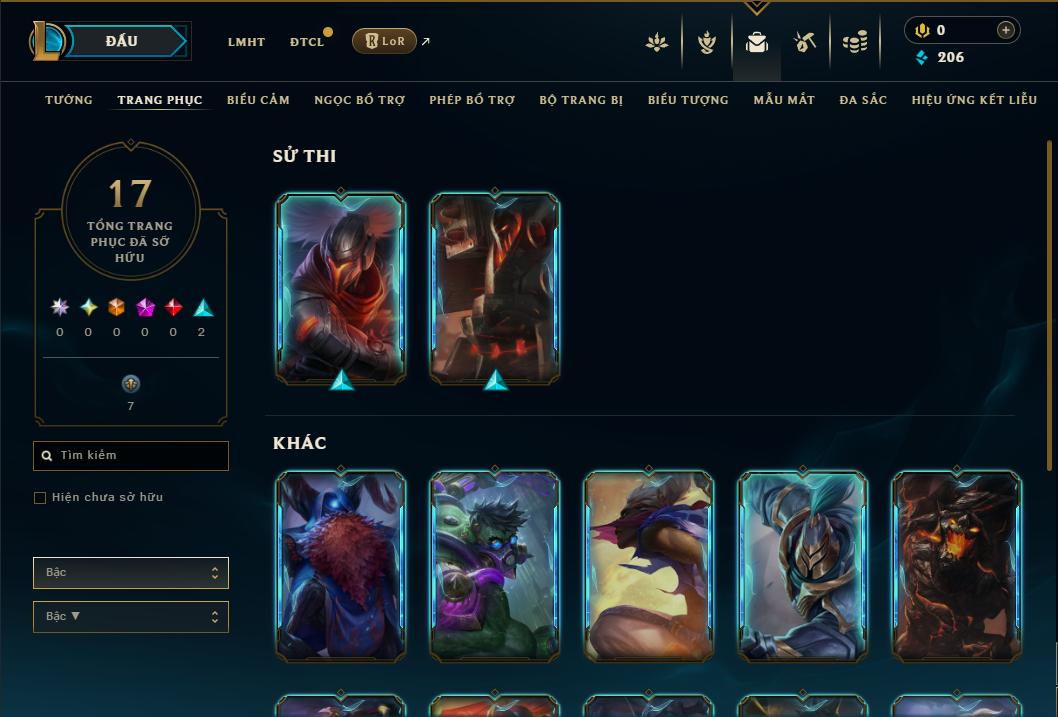 Acc Liên Minh Huyền Thoại/Đấu Trường Chân lý mã số 9304