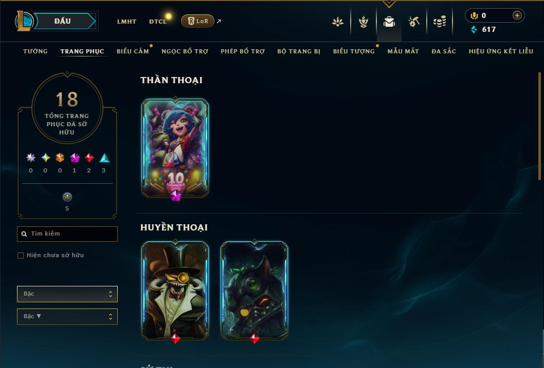 Acc Liên Minh Huyền Thoại/Đấu Trường Chân lý mã số 9306