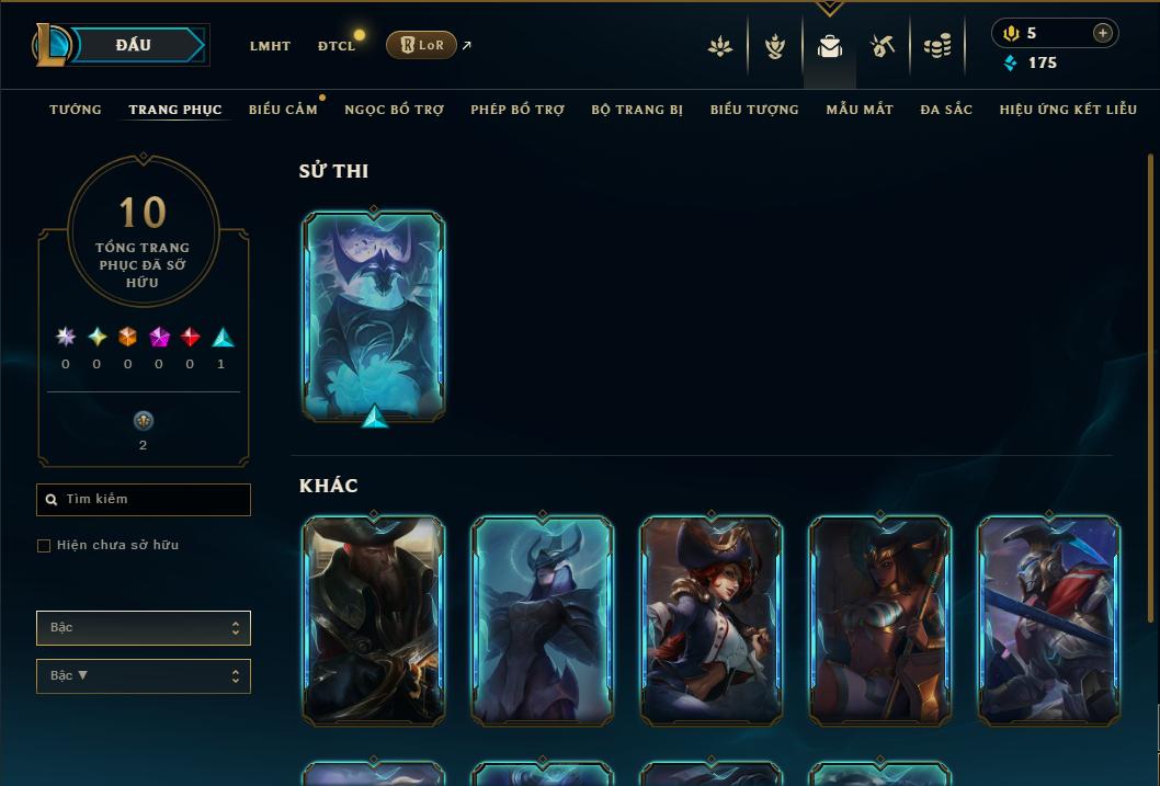 Acc Liên Minh Huyền Thoại/Đấu Trường Chân lý mã số 9311