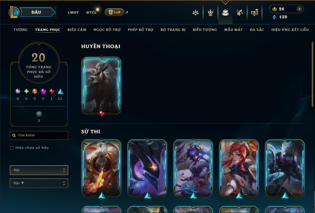 Acc Liên Minh Huyền Thoại/Đấu Trường Chân lý mã số 9313