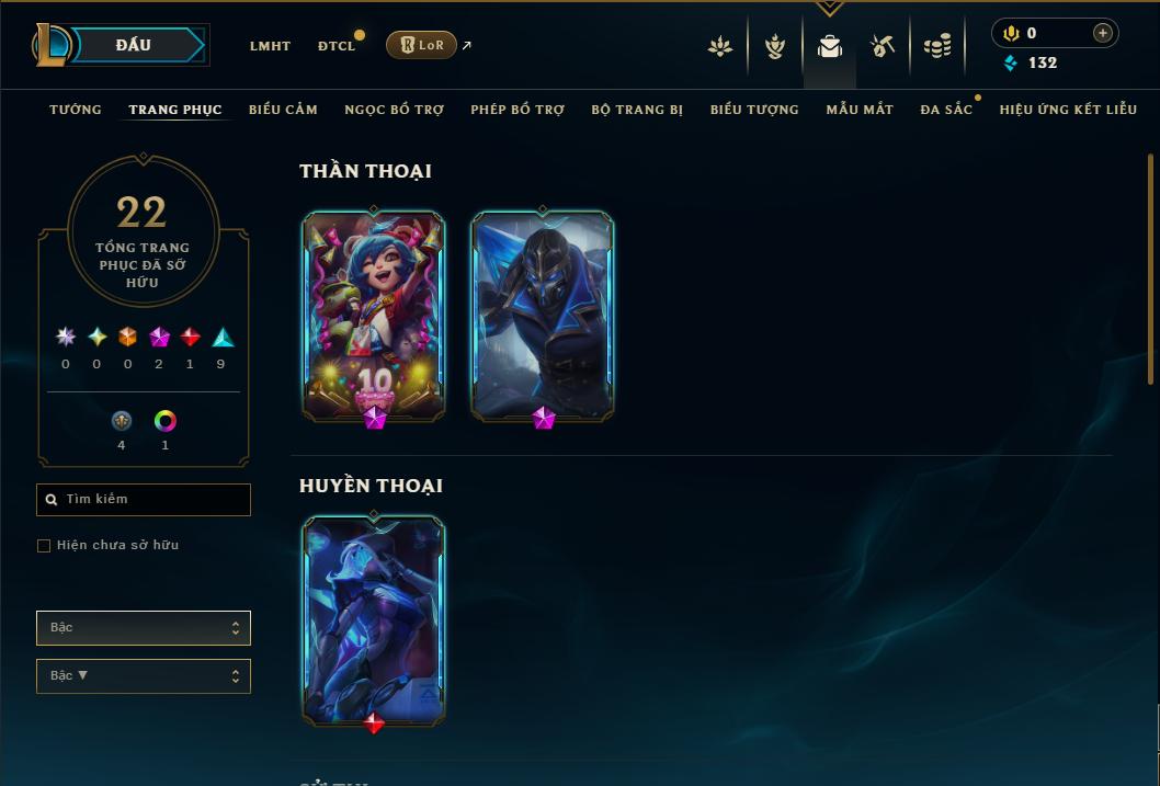 Acc Liên Minh Huyền Thoại/Đấu Trường Chân lý mã số 9314