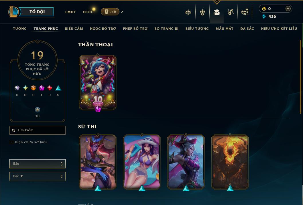 Acc Liên Minh Huyền Thoại/Đấu Trường Chân lý mã số 9316