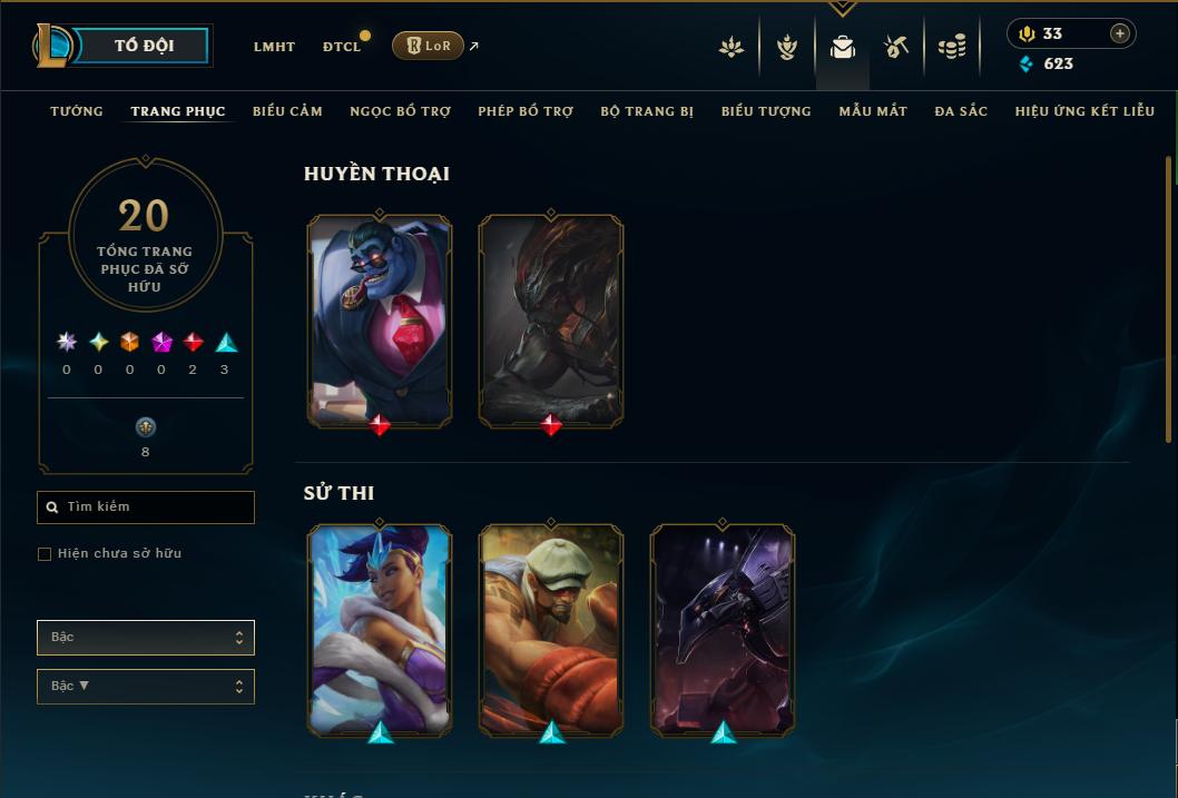 Acc Liên Minh Huyền Thoại/Đấu Trường Chân lý mã số 9317