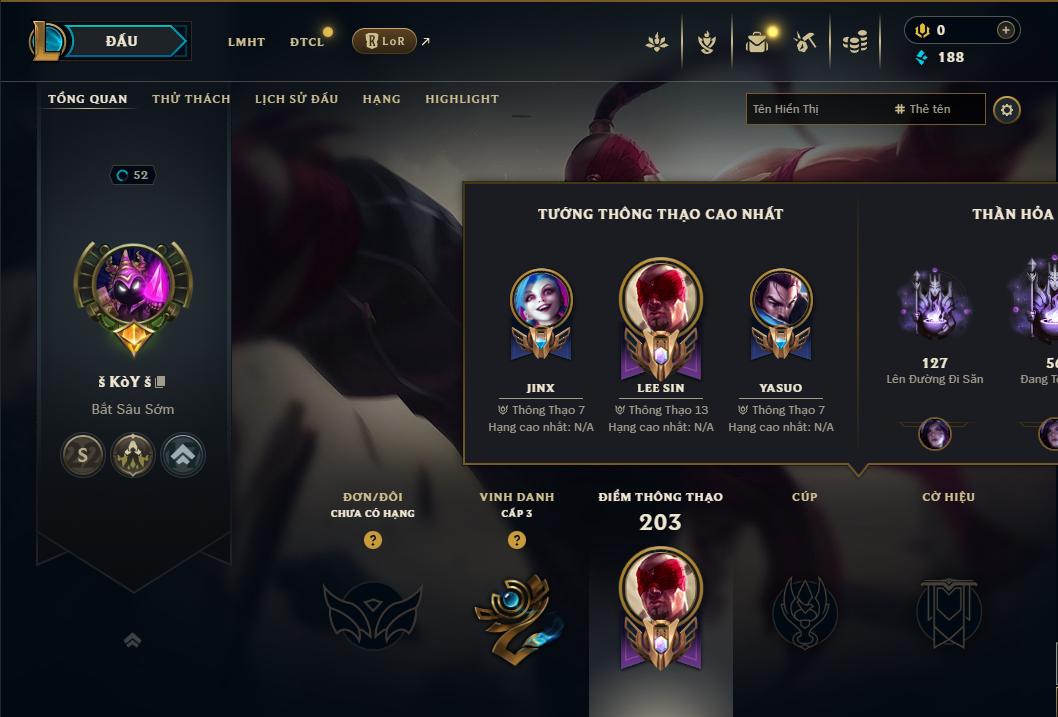 Acc Liên Minh Huyền Thoại/Đấu Trường Chân lý mã số 9318