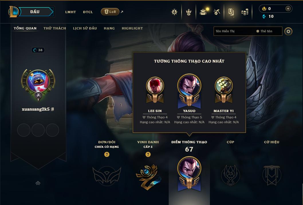 Acc Liên Minh Huyền Thoại/Đấu Trường Chân lý mã số 9328