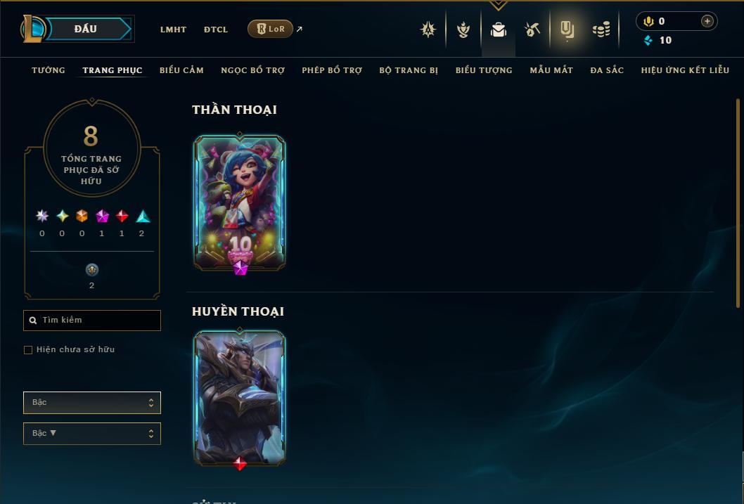 Acc Liên Minh Huyền Thoại/Đấu Trường Chân lý mã số 9328