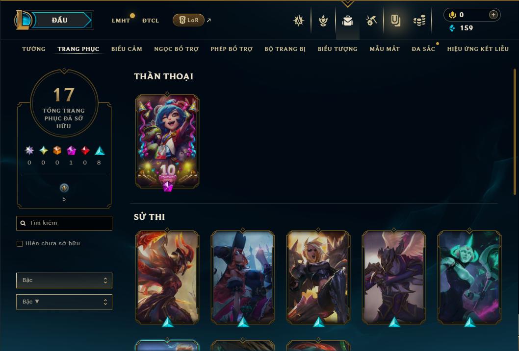 Acc Liên Minh Huyền Thoại/Đấu Trường Chân lý mã số 9334