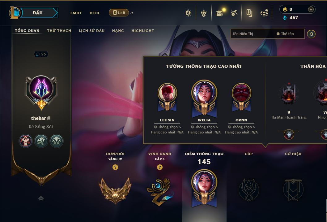 Acc Liên Minh Huyền Thoại/Đấu Trường Chân lý mã số 9344