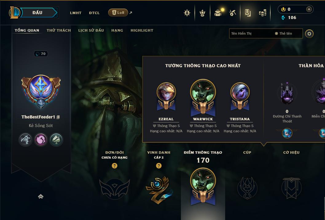 Acc Liên Minh Huyền Thoại/Đấu Trường Chân lý mã số 9345