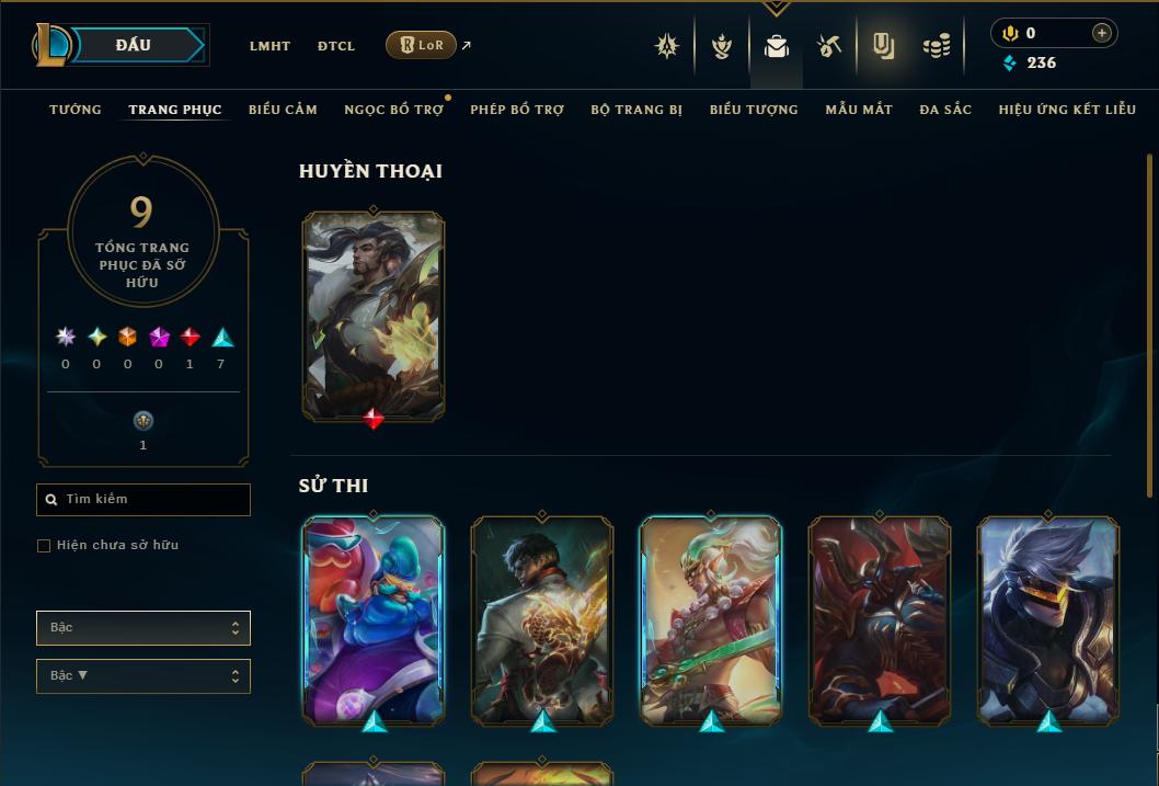 Acc Liên Minh Huyền Thoại/Đấu Trường Chân lý mã số 9346