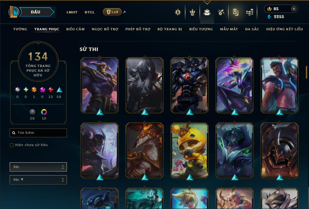 Acc Liên Minh Huyền Thoại/Đấu Trường Chân lý mã số 9350