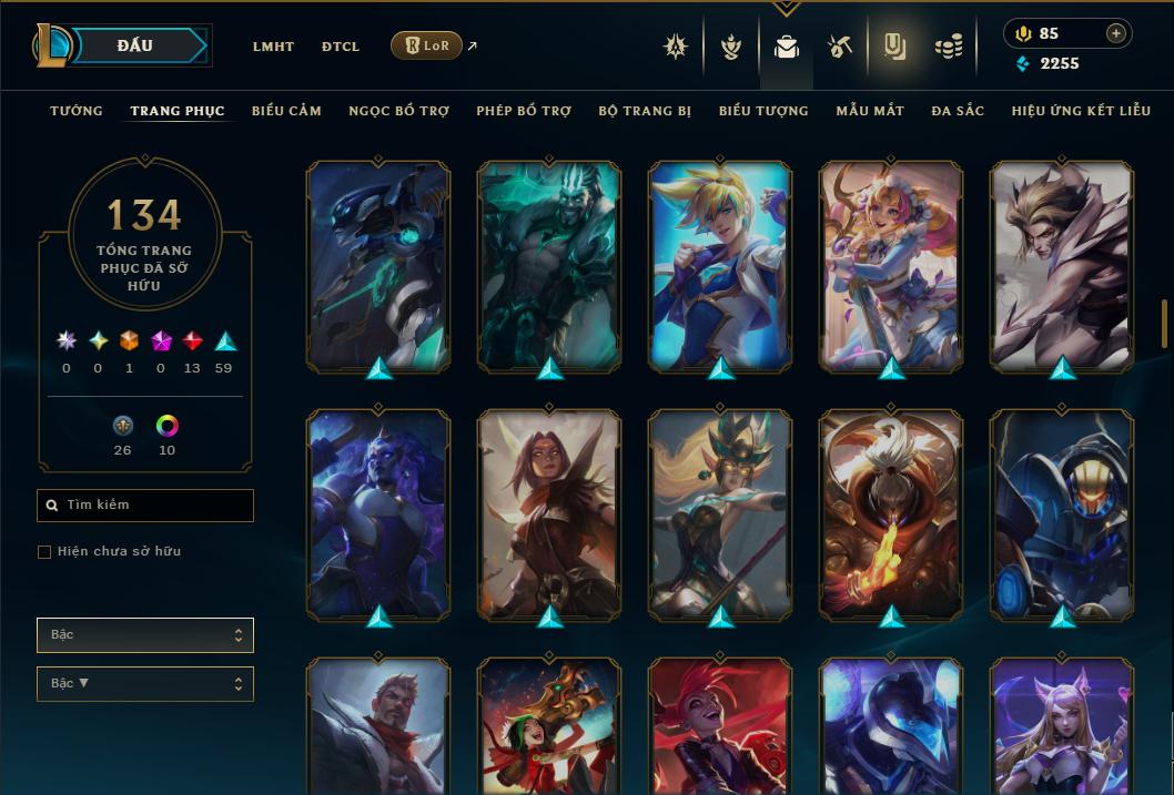 Acc Liên Minh Huyền Thoại/Đấu Trường Chân lý mã số 9350