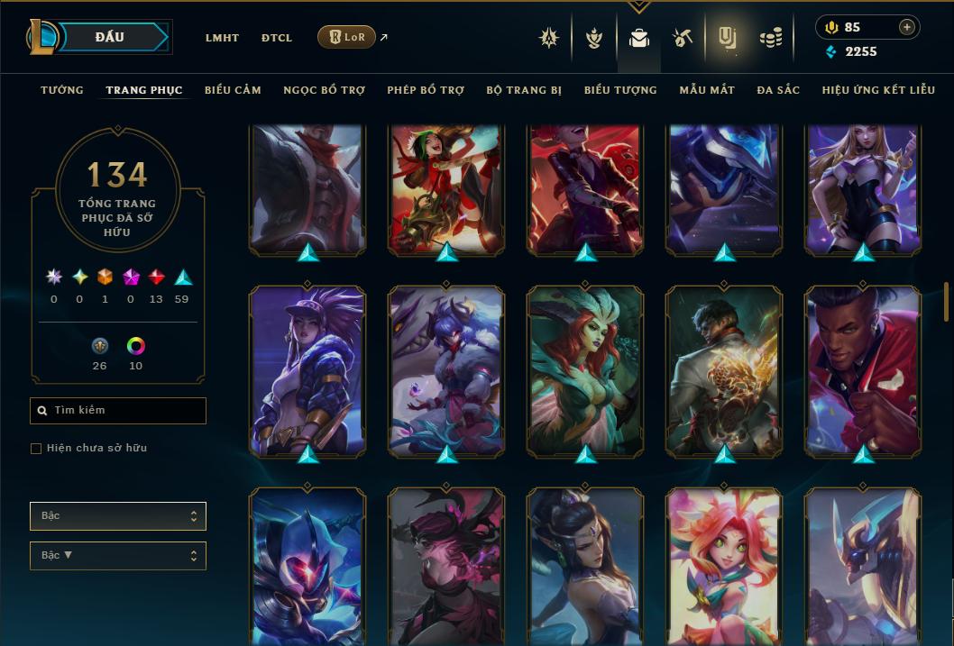 Acc Liên Minh Huyền Thoại/Đấu Trường Chân lý mã số 9350