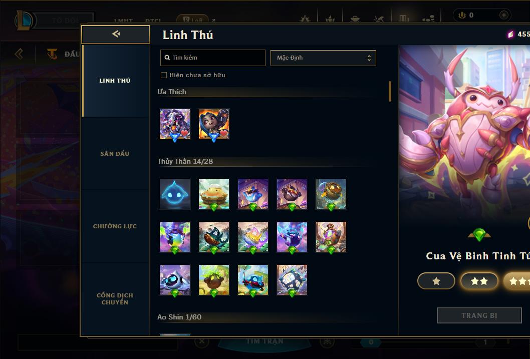 Acc Liên Minh Huyền Thoại/Đấu Trường Chân lý mã số 9352