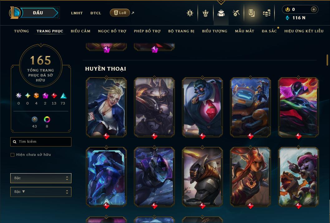 Acc Liên Minh Huyền Thoại/Đấu Trường Chân lý mã số 9353