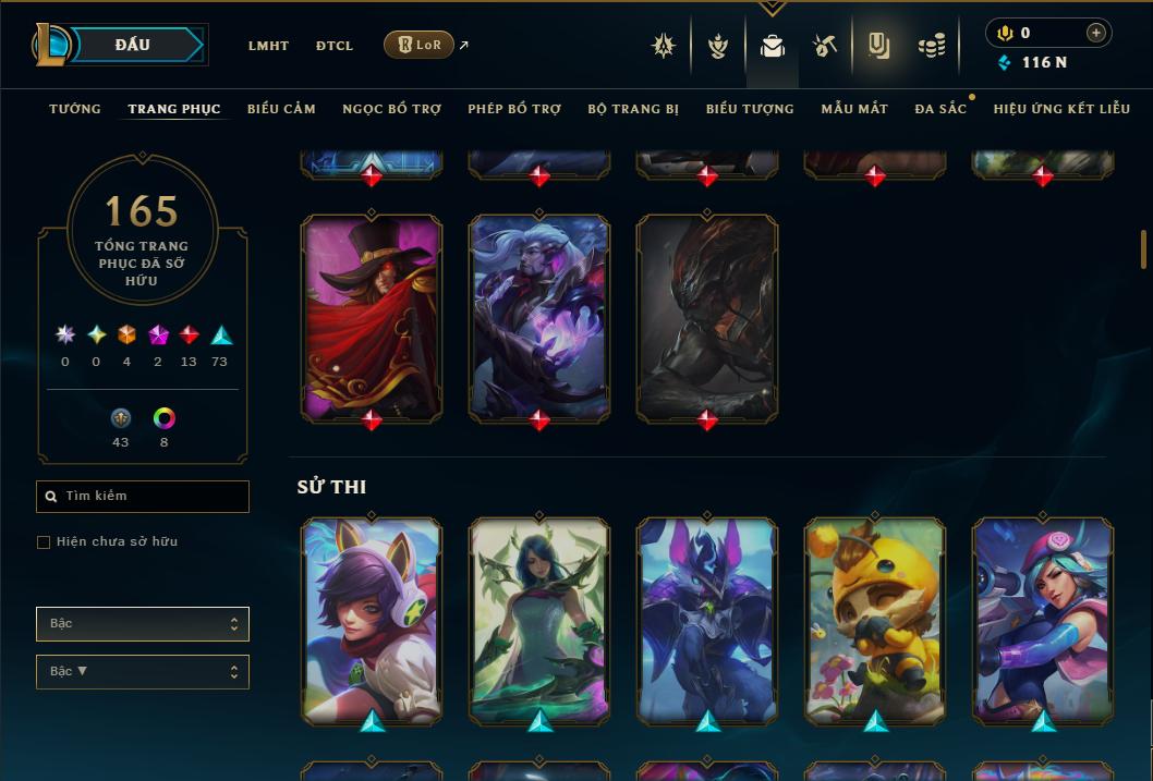 Acc Liên Minh Huyền Thoại/Đấu Trường Chân lý mã số 9353