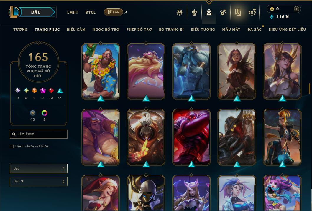 Acc Liên Minh Huyền Thoại/Đấu Trường Chân lý mã số 9353