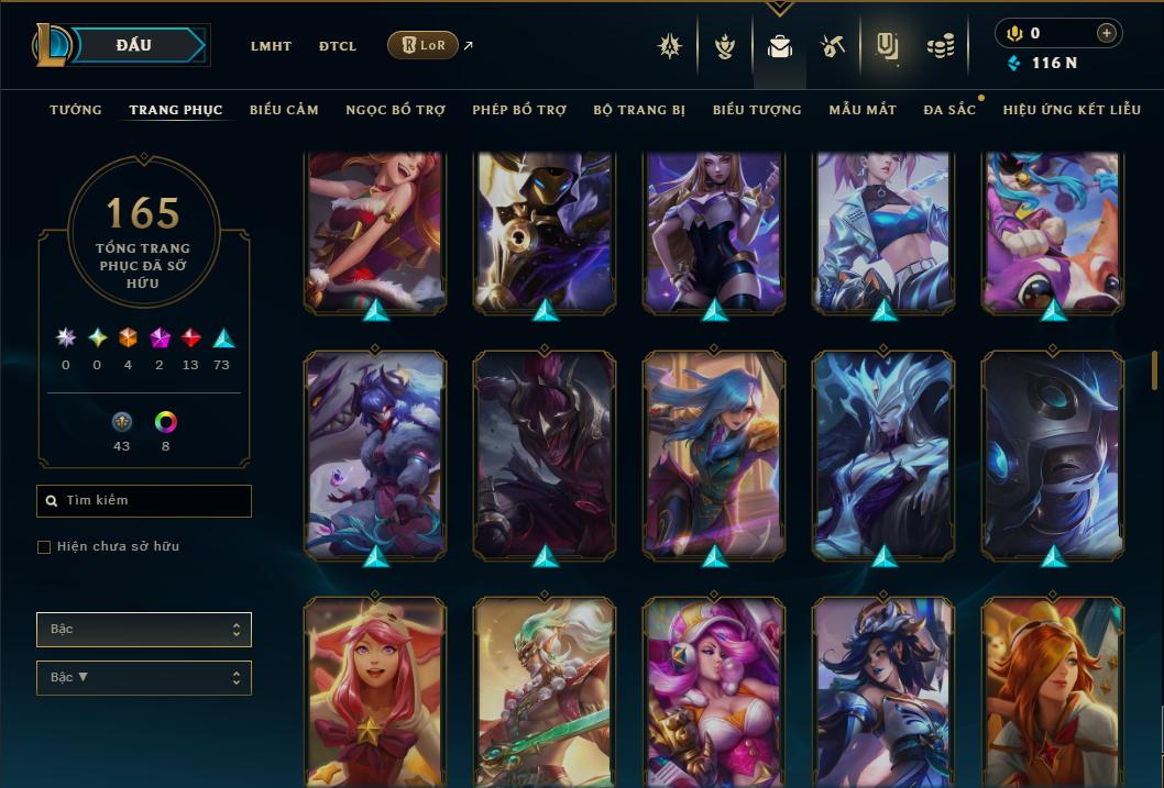 Acc Liên Minh Huyền Thoại/Đấu Trường Chân lý mã số 9353