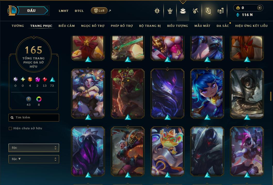 Acc Liên Minh Huyền Thoại/Đấu Trường Chân lý mã số 9353