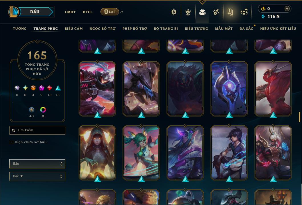 Acc Liên Minh Huyền Thoại/Đấu Trường Chân lý mã số 9353