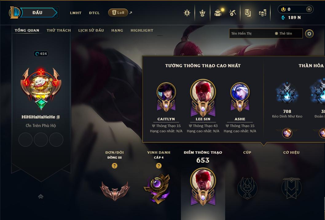 Acc Liên Minh Huyền Thoại/Đấu Trường Chân lý mã số 9354