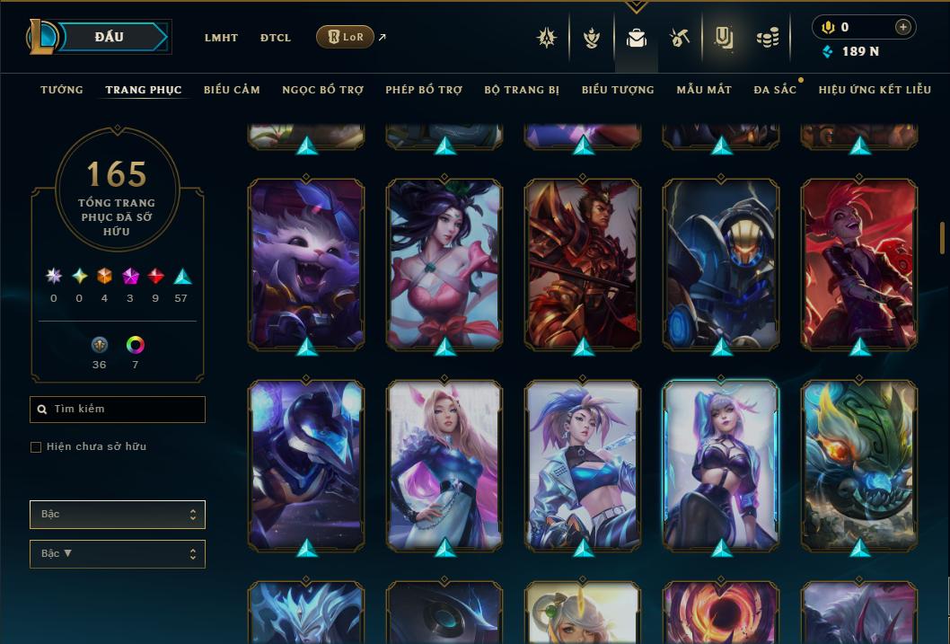 Acc Liên Minh Huyền Thoại/Đấu Trường Chân lý mã số 9354