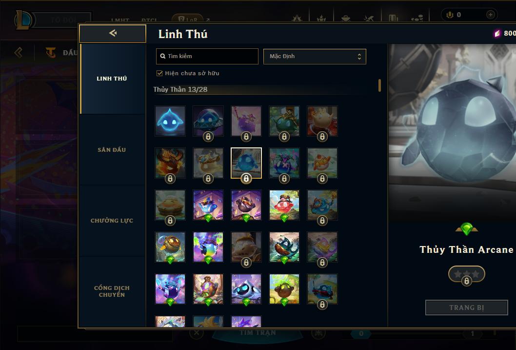 Acc Liên Minh Huyền Thoại/Đấu Trường Chân lý mã số 9354