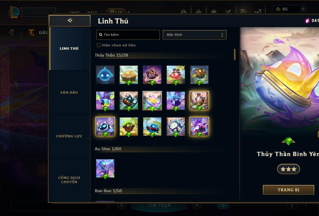 Acc Liên Minh Huyền Thoại/Đấu Trường Chân lý mã số 9355