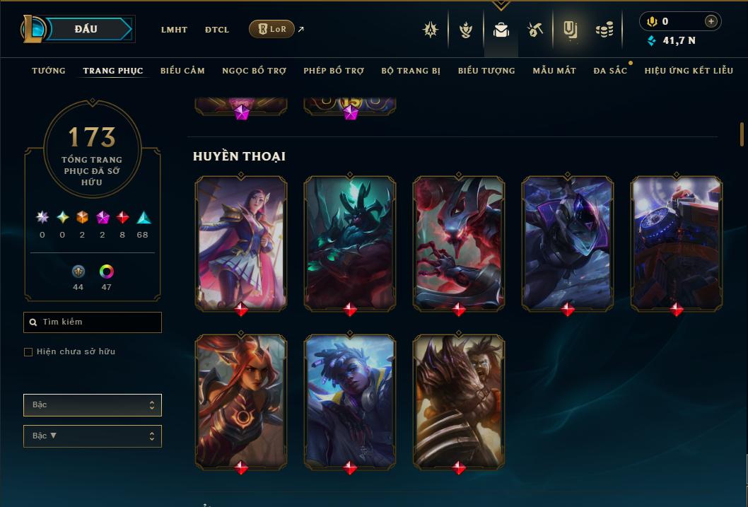 Acc Liên Minh Huyền Thoại/Đấu Trường Chân lý mã số 9356