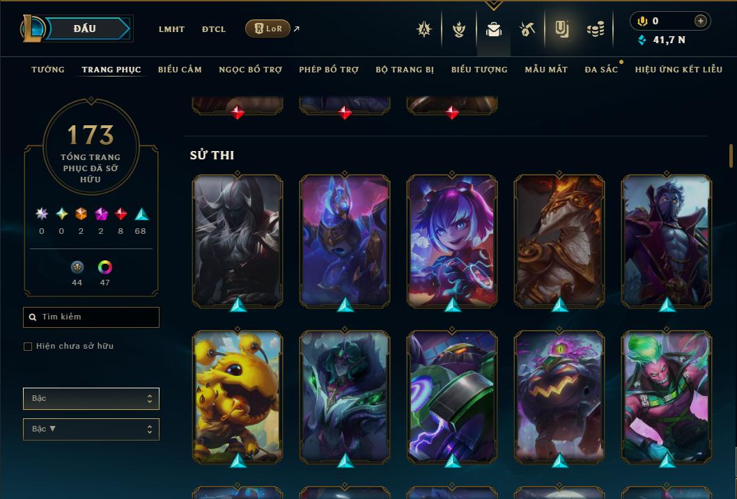 Acc Liên Minh Huyền Thoại/Đấu Trường Chân lý mã số 9356