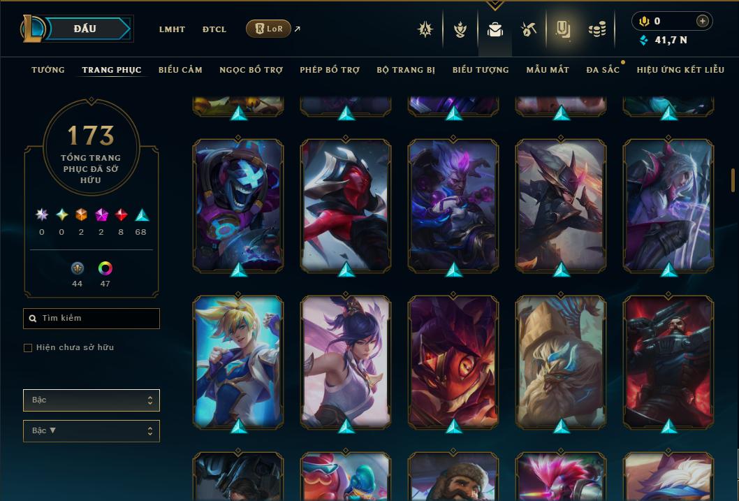 Acc Liên Minh Huyền Thoại/Đấu Trường Chân lý mã số 9356