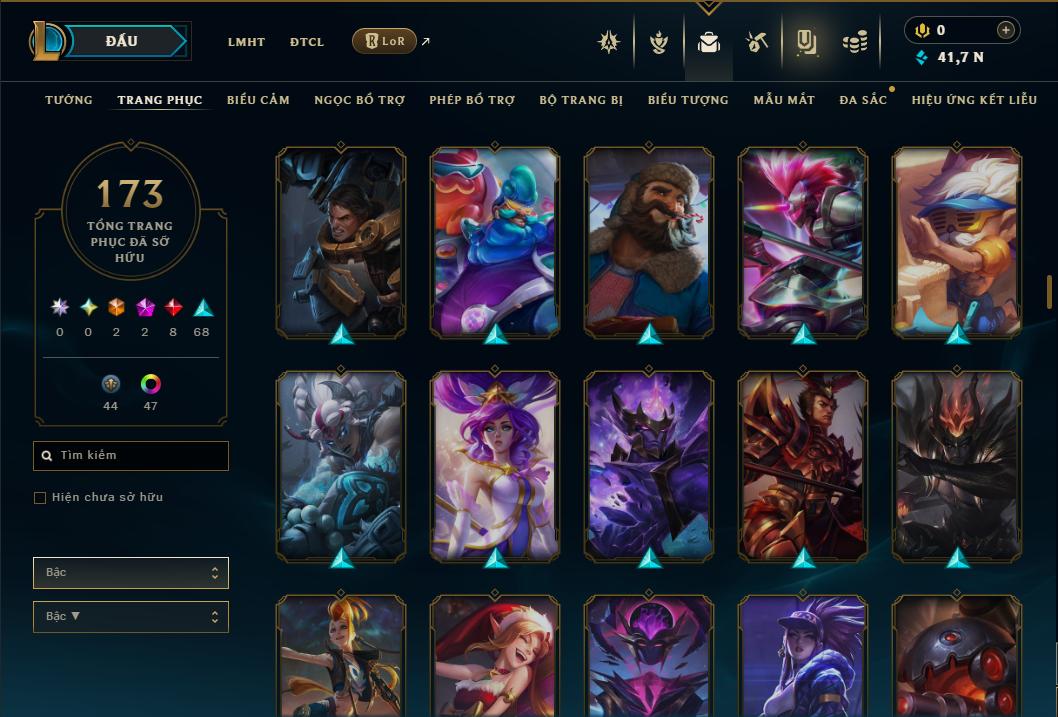 Acc Liên Minh Huyền Thoại/Đấu Trường Chân lý mã số 9356