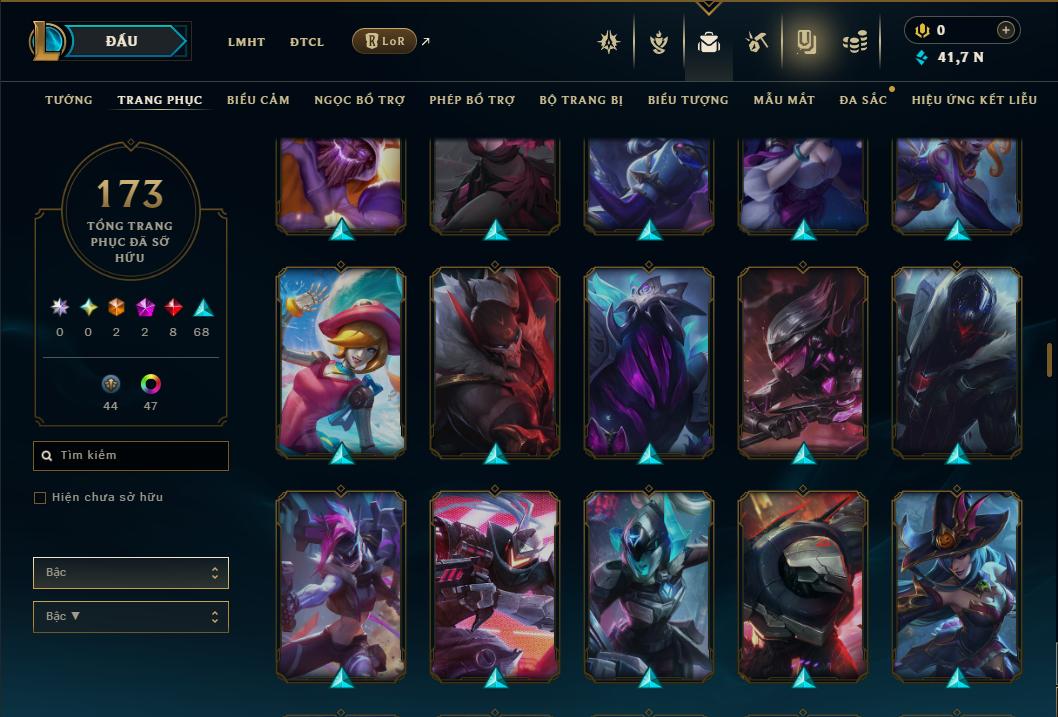 Acc Liên Minh Huyền Thoại/Đấu Trường Chân lý mã số 9356