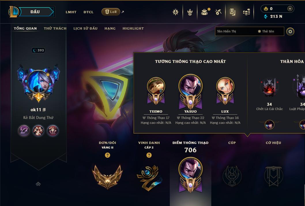 Acc Liên Minh Huyền Thoại/Đấu Trường Chân lý mã số 9358