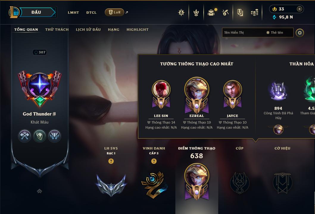 Acc Liên Minh Huyền Thoại/Đấu Trường Chân lý mã số 9359