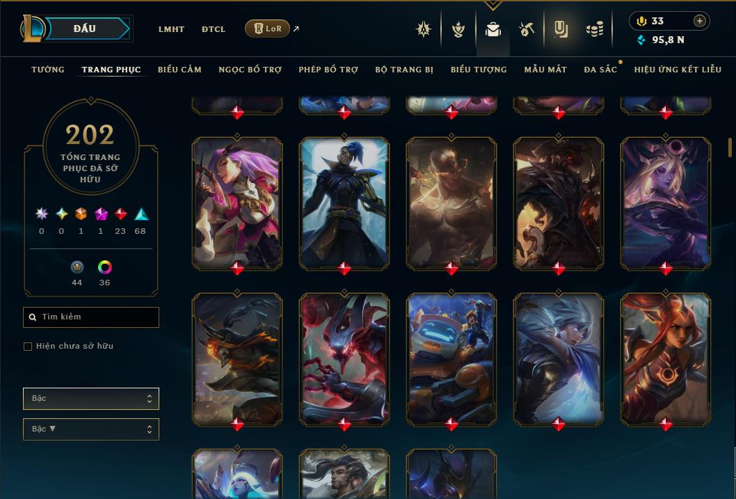 Acc Liên Minh Huyền Thoại/Đấu Trường Chân lý mã số 9359