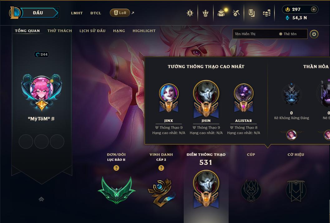 Acc Liên Minh Huyền Thoại/Đấu Trường Chân lý mã số 9362