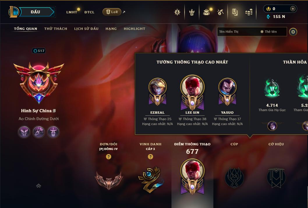 Acc Liên Minh Huyền Thoại/Đấu Trường Chân lý mã số 9363