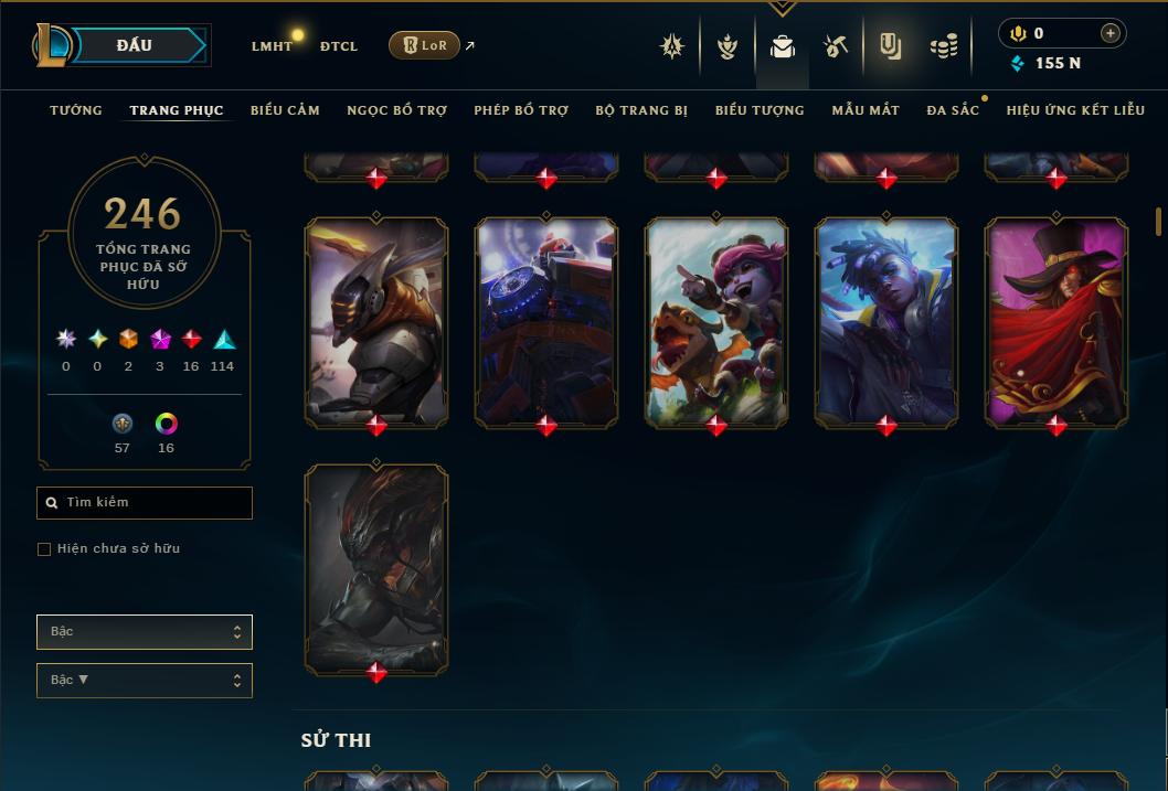 Acc Liên Minh Huyền Thoại/Đấu Trường Chân lý mã số 9363