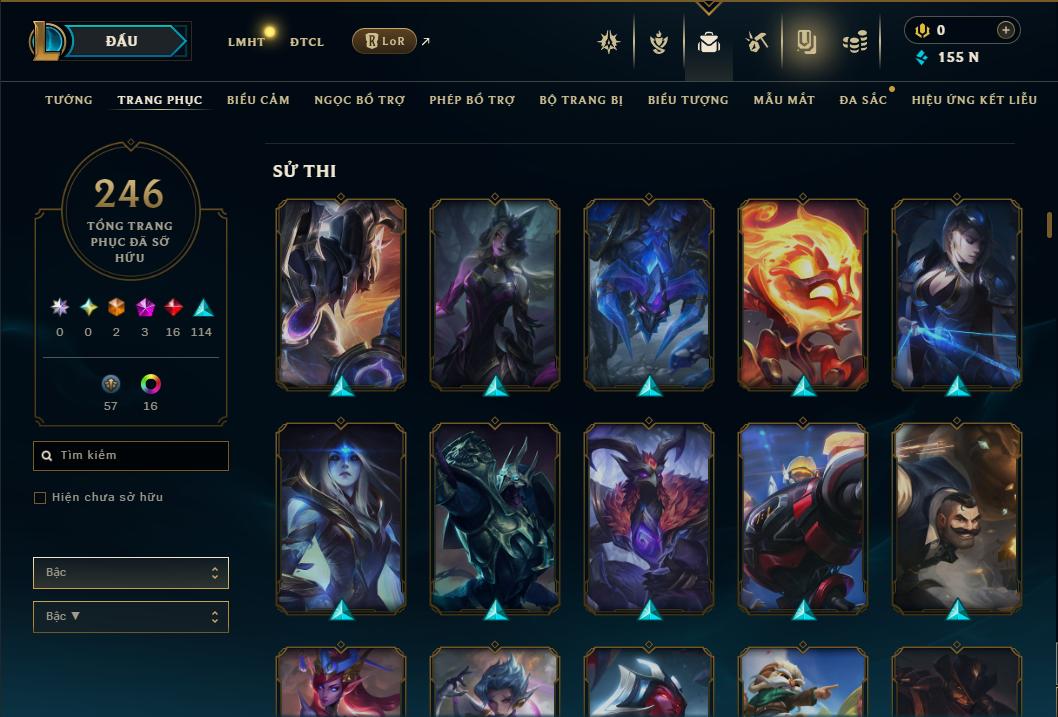 Acc Liên Minh Huyền Thoại/Đấu Trường Chân lý mã số 9363