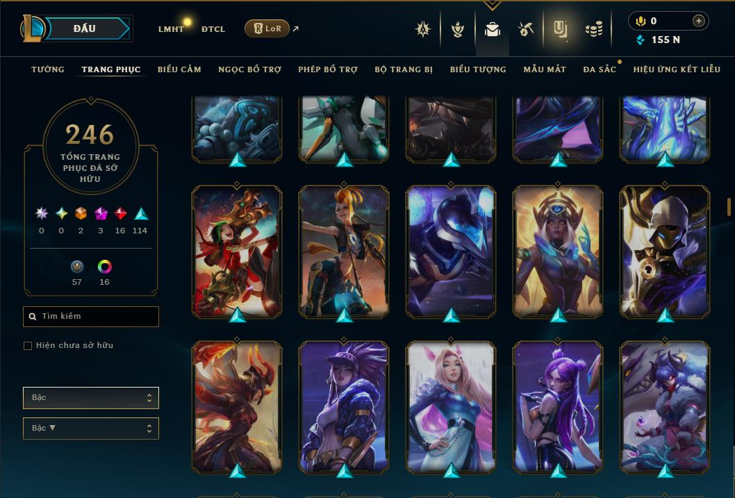 Acc Liên Minh Huyền Thoại/Đấu Trường Chân lý mã số 9363