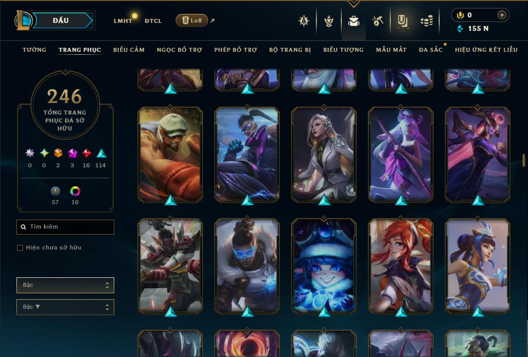 Acc Liên Minh Huyền Thoại/Đấu Trường Chân lý mã số 9363